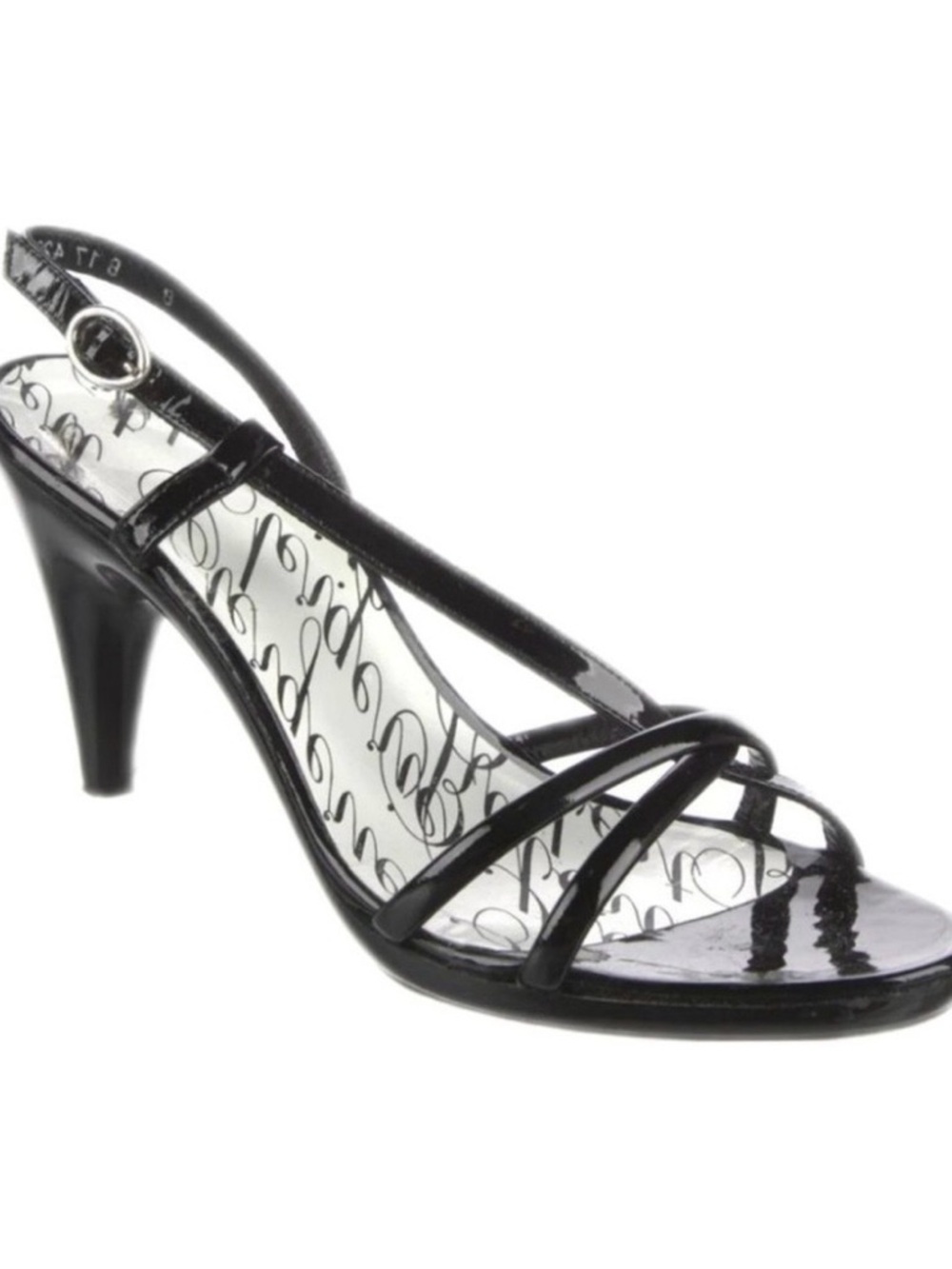 Robert Clergerie Black Patent Leather Slingback Heels semi-vintage Sz 11 NWB - Picture 3 of 14